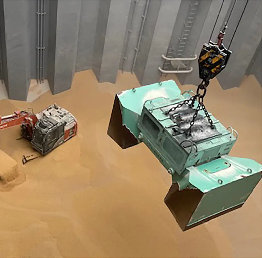 バラ貨物用グラブバケット