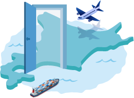 北海道物流の要として動き続ける港のイメージ画像